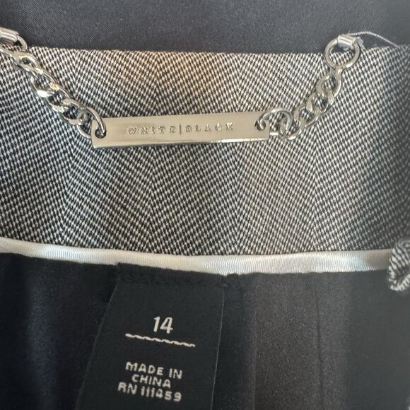 WHBM White House Black Market Blazer Jacket Long Sleeve Women's Size 14 Gray - Picture 4 of 16